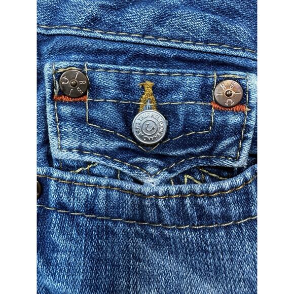 True Religion Womens Joey Low Rise Flare Bootcut Jeans Ocean Blue Size 28 Denim - Picture 10 of 13